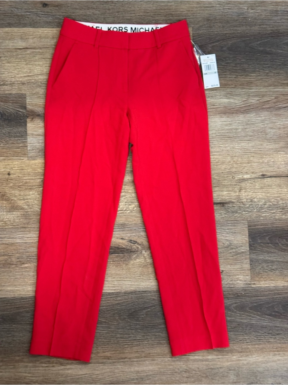 NWT Defect Michael Kors Red Tailored Ankle Pants Size 00